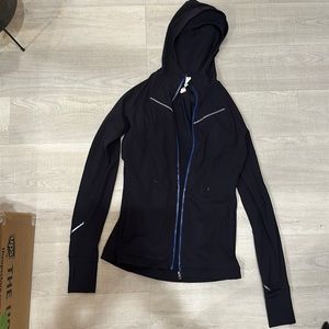 Black lululemon running zip up sweater